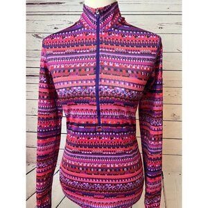 Nike Pro half zip pullover shirt Small Dri-Fit Running‎ Geometric Jacket Fleece